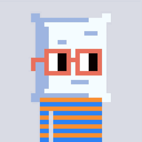 A Pixel Art Of A Person Wearing Sunglasses With The Letters Zz On Them GIF
