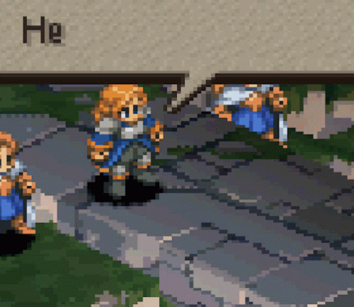 A Pixel Art Of A Person With The Word He On The Bottom GIF