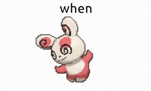 A Pixel Art Of A Rabbit With The Words When Written Above It GIF