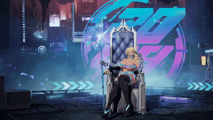 A Pixel Art Of A Woman Sitting In A Chair In Front Of A Sign That Says Zz GIF