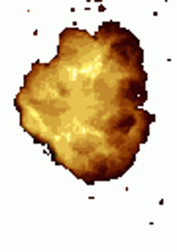 A Pixel Art Of An Explosion On A White Background . GIF