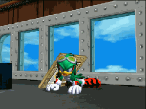 A Pixel Art Of Jet The Hedgehog Sitting On The Ground In Front Of A Window GIF
