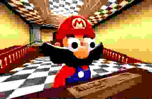A Pixel Art Of Mario In A Video Game . GIF
