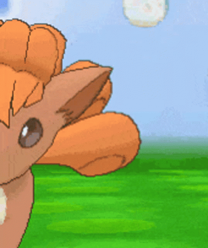 Pixelated Fox Standing In Field GIF