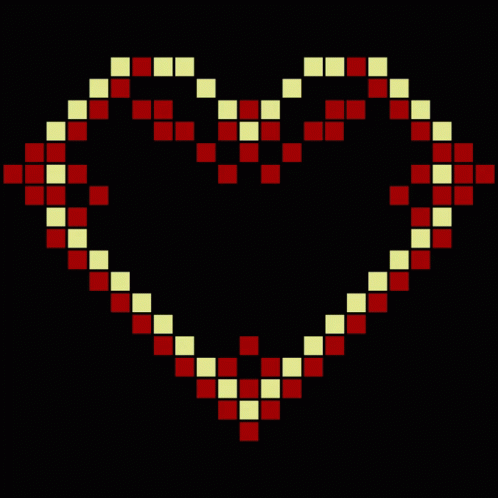 A Pixelated Heart With The Words " Bepho Libe " Written Inside Of It GIF