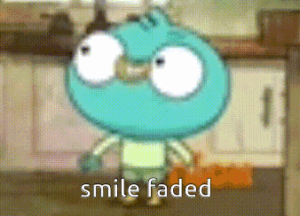 A Pixelated Image Of A Cartoon Character With The Words Smile Faded Below It GIF