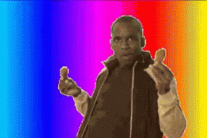 A Pixelated Image Of A Man Holding A Chicken Wing GIF