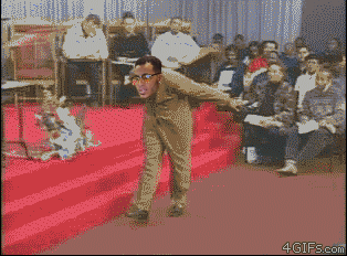 A Pixelated Image Of A Man Running On A Red Carpet With The Website 4Gifs.com In The Lower Right Corner GIF
