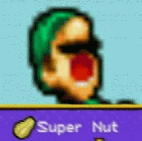 A Pixelated Image Of A Man With A Green Hat And Sunglasses . GIF