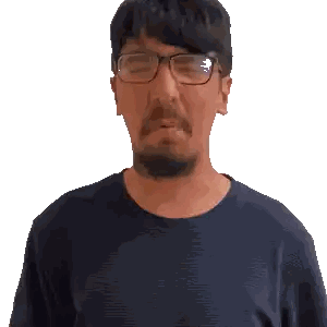 a pixelated image of a man with his head down