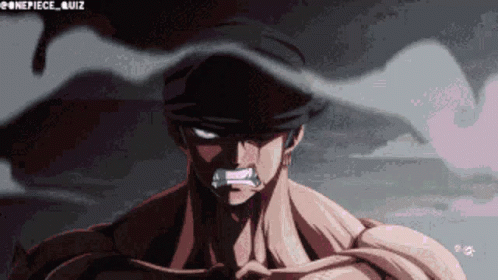 A Pixelated Image Of A Man With The Word Onepiece On The Bottom Right GIF