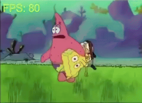 A Pixelated Image Of A Spongebob Squarepants Character With The Number 87 Visible GIF