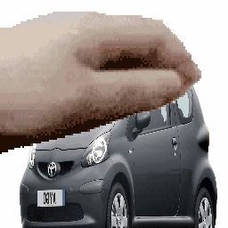 A Pixelated Image Of A Toyota Aygo GIF