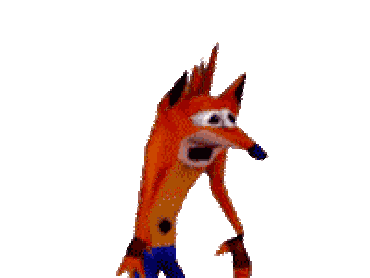 A Pixelated Image Of Crash Bandicoot From Crash Bandicoot GIF