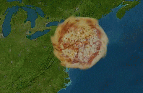 A Pizza Is Flying Over The United States Of America GIF