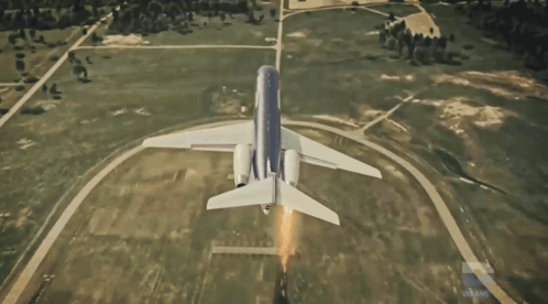 A Plane Is Flying Over A Field With The Letters Cnn Visible In The Corner GIF