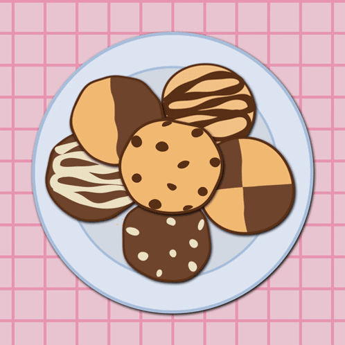 A Plate Of Chocolate Cookies With The Words Happy Day Written On It GIF