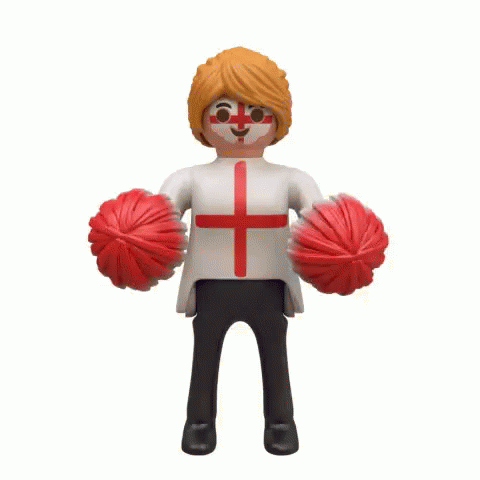 A Playmobil Figure With A Cross Painted On His Face GIF