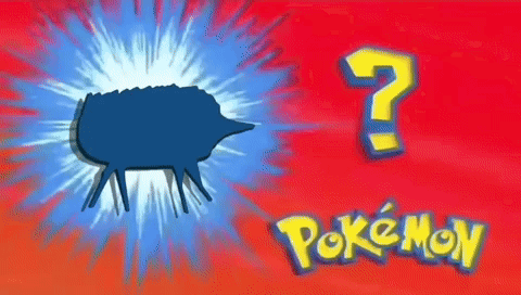 a pokemon logo with a question mark in the corner