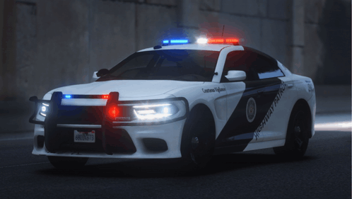 A Police Car With The Words Roll Call Journaliste On The Bottom GIF
