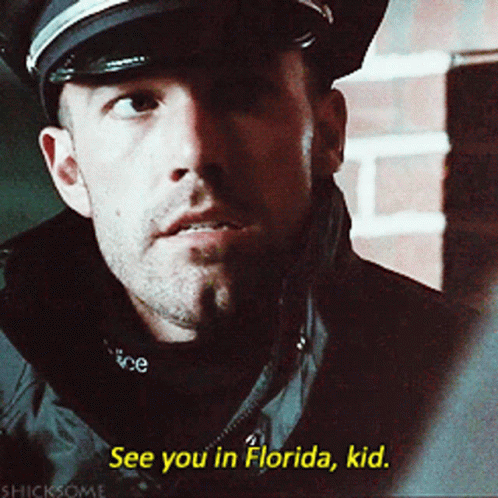 A Police Officer Says " See You In Florida, Kid " GIF