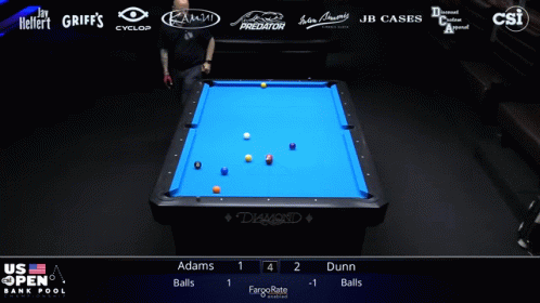 A Pool Table Sponsored By Jb Cases And Csi GIF