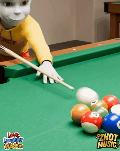 a pool table with the words love laughter wisdom written on the bottom