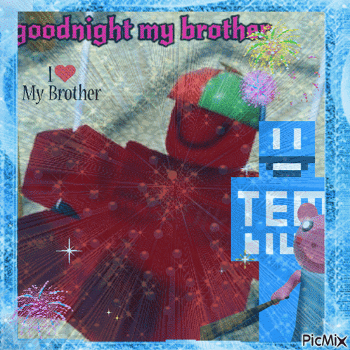 A Postcard That Says Goodnight My Brother GIF