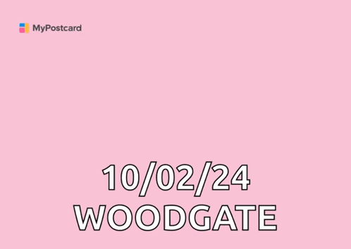 A Postcard That Says Save The Date 10/02/20 Woodgate GIF