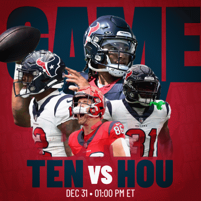 A Poster Advertising A Football Game Between The Texans And The Hou GIF