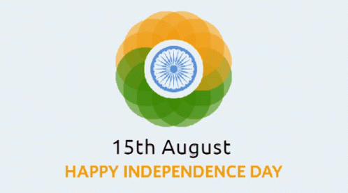 a poster for 15th august happy independence day with a flower