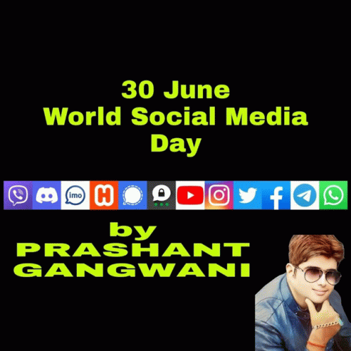 a poster for 30 june world social media day