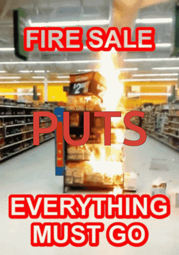 A Poster For A Fire Sale Says Everything Must Go GIF