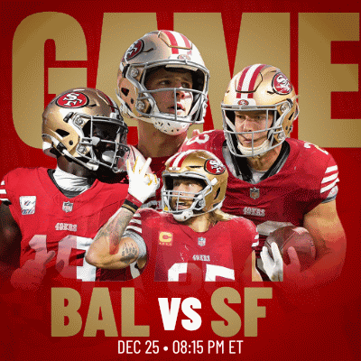 A Poster For A Game Between The San Francisco 49Ers And The San Francisco 49Ers GIF