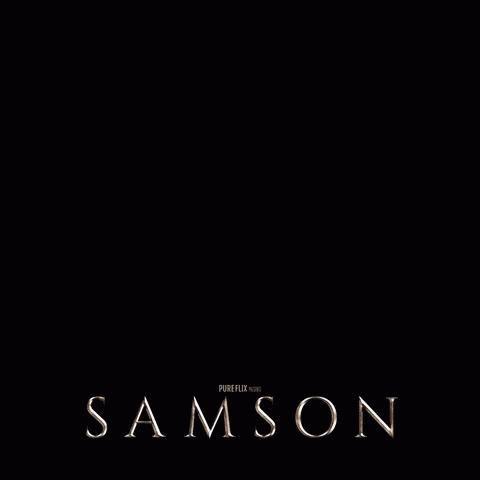 a poster for a movie called samson with a battle scene