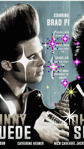 A Poster For A Movie Starring Brad Pitt And Catherine Reener GIF