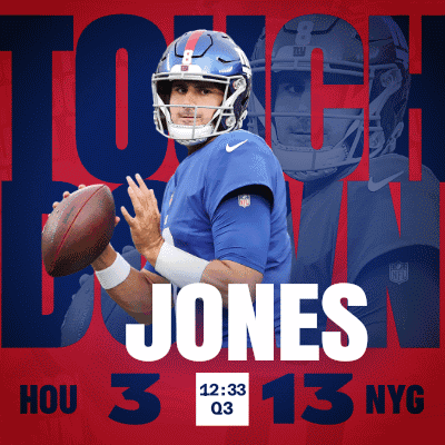 A Poster For A New York Giants Football Game GIF