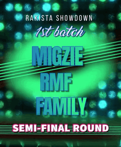 A Poster For A Showdown Between Migzie And Rmf Family GIF