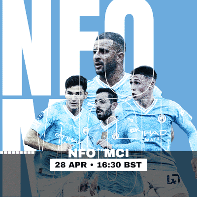 A Poster For A Soccer Game Between City And Mci GIF