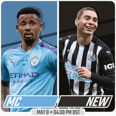 A Poster For A Soccer Game Between Mc And Newcastle GIF