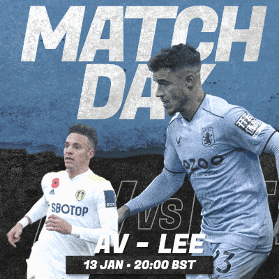 A Poster For A Soccer Match Between Lee And Av GIF
