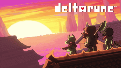 A Poster For A Video Game Called Deltarunce GIF