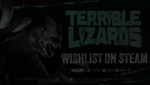 a poster for a video game called terrible lizards which is on steam