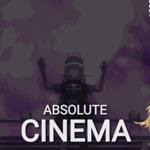 A Poster For Absolute Cinema Shows A Girl Dancing GIF