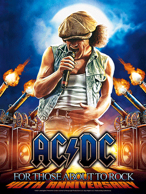 A Poster For Ac/dc 'S For Those About To Rock Anniversary GIF