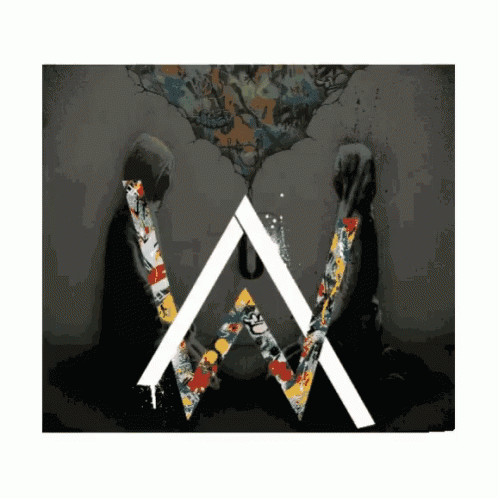 A Poster For Alan Walker Shows A Couple Of People Holding Umbrellas GIF