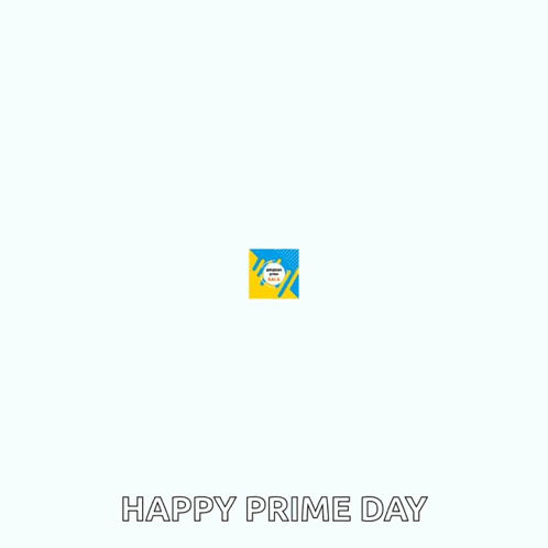 A Poster For Amazon Prime Sale With A Blue And Yellow Background GIF