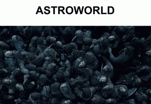 A Poster For Astroworld Shows A Large Group Of People GIF