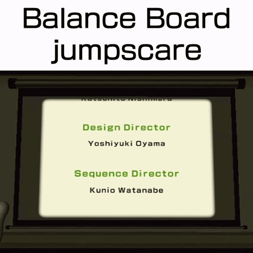 A Poster For Balance Board Jumpscare Shows A Projector Screen GIF