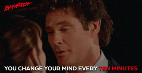A Poster For Baywatch Shows A Man And A Woman Touching Their Foreheads GIF